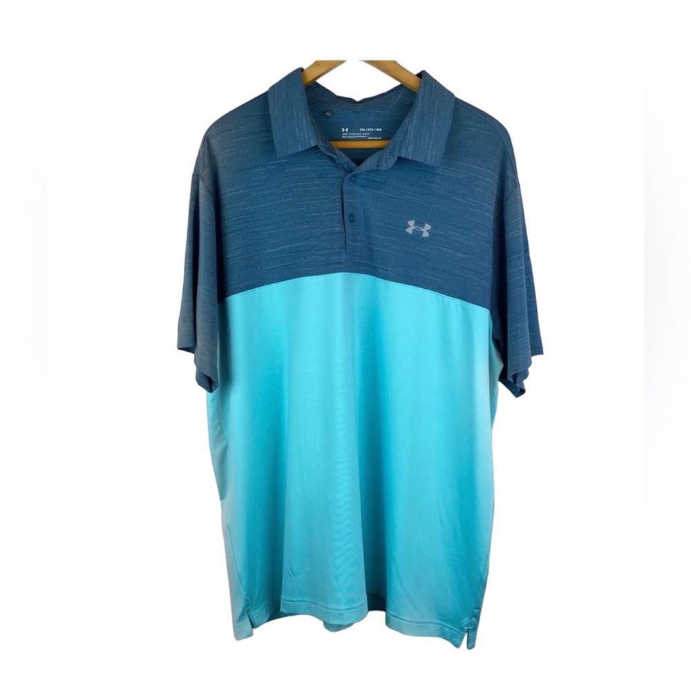 Under armor loose collard athletic blue shirt size 2XL